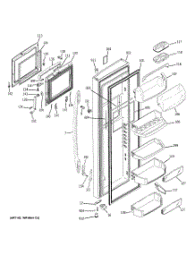 03 - Fresh Food Door parts for Ge Refrigerator PSK29NHSECCC from AppliancePartsPros.com