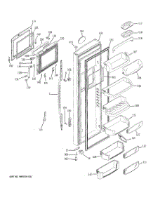 03 - Fresh Food Door parts for Ge Refrigerator PCK23NHSDFWW from AppliancePartsPros.com