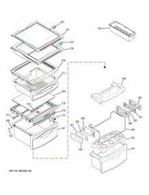 09 - Fresh Food Shelves parts for Ge Refrigerator PSK27NGNCCWW from AppliancePartsPros.com
