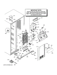 04 - Freezer Section parts for Ge Refrigerator PSK27NHNCCCC from AppliancePartsPros.com