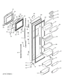 03 - Fresh Food Door parts for Ge Refrigerator PCK23NHMAFCC from AppliancePartsPros.com