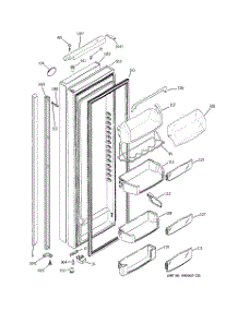 03 - Fresh Food Door parts for Ge Refrigerator PSI23SGRBSV from AppliancePartsPros.com
