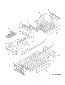03 - Freezer Shelves parts for Ge Refrigerator PFCF1NFXAWW from AppliancePartsPros.com