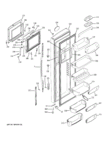 03 - Fresh Food Door parts for Ge Refrigerator PCK23NHNDFCC from AppliancePartsPros.com