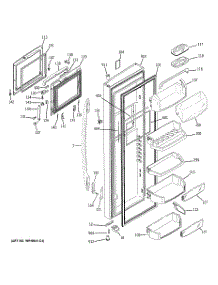 03 - Fresh Food Door parts for Ge Refrigerator PSK27NHSCCCC from AppliancePartsPros.com