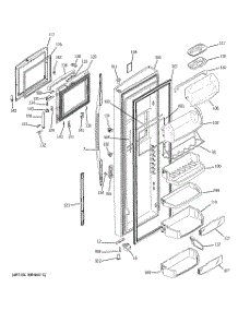 02 - Fresh Food Door parts for Ge Refrigerator PSK27MHSBCCC from AppliancePartsPros.com