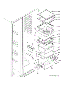 08 - Fresh Food Shelves parts for Ge Refrigerator PSK27MHSBCCC from AppliancePartsPros.com