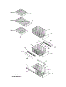 06 - Freezer Shelves parts for Ge Refrigerator PCF23MGWCCC from AppliancePartsPros.com