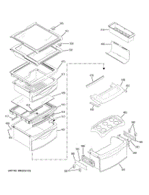 09 - Fresh Food Shelves parts for Ge Refrigerator PSK29NHWACWW from AppliancePartsPros.com