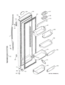03 - Fresh Food Door parts for Ge Refrigerator PSK27NGMACCC from AppliancePartsPros.com