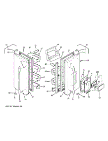 02 - Fresh Food Doors parts for Ge Refrigerator PGCS1PJXASS from AppliancePartsPros.com