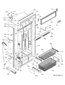 03 - Freezer Section, Trim & Components parts for Ge Refrigerator ZIC360NRGLH from AppliancePartsPros.com
