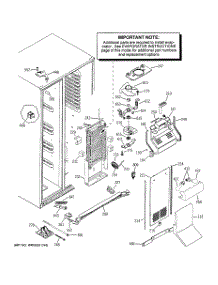 04 - Freezer Section parts for Ge Refrigerator PCF25PGTABB from AppliancePartsPros.com