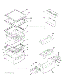 09 - Fresh Food Shelves parts for Ge Refrigerator PCK23NHSBFCC from AppliancePartsPros.com