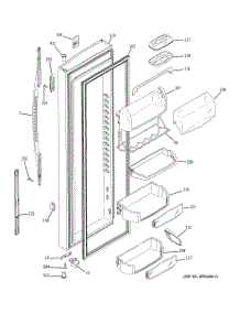 02 - Fresh Food Door parts for Ge Refrigerator PSK27MGNCCCC from AppliancePartsPros.com