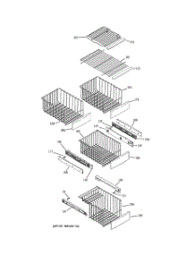 06 - Freezer Shelves parts for Ge Refrigerator PSK27NHNCCWW from AppliancePartsPros.com