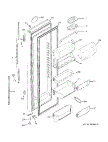 02 - Fresh Food Door parts for Ge Refrigerator PSK27MGNDCCC from AppliancePartsPros.com