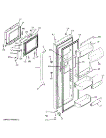 02 - Fresh Food Door parts for Ge Refrigerator GSHL6PHXBELS from AppliancePartsPros.com