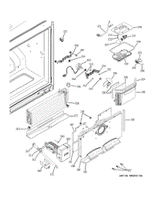 02 - Freezer Section parts for Ge Refrigerator PFSE5NJWBDWW from AppliancePartsPros.com