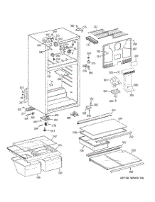 02 - Cabinet parts for Ge Refrigerator GTS18EBSBRBB from AppliancePartsPros.com