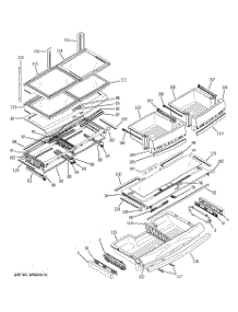 05 - Fresh Food Shelves parts for Ge Refrigerator PFSE5NJWADWW from AppliancePartsPros.com