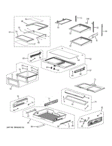 07 - Fresh Food Shelves parts for Ge Refrigerator PFSF6PKWBWW from AppliancePartsPros.com