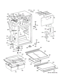 02 - Cabinet parts for Ge Refrigerator GTS18GCSBRBB from AppliancePartsPros.com