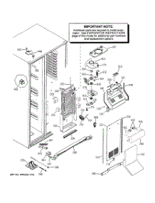 03 - Freezer Section parts for Ge Refrigerator PJE25MGTFFKB from AppliancePartsPros.com