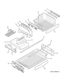 03 - Freezer Shelves parts for Ge Refrigerator CFCP1NIXASS from AppliancePartsPros.com