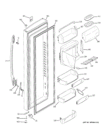 03 - Fresh Food Door parts for Ge Refrigerator PHE25PGTFFBB from AppliancePartsPros.com