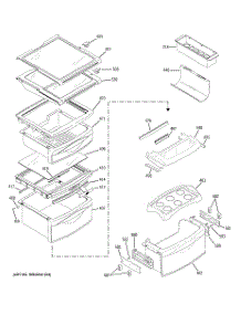 09 - Fresh Food Shelves parts for Ge Refrigerator PHE25PGTFFBB from AppliancePartsPros.com