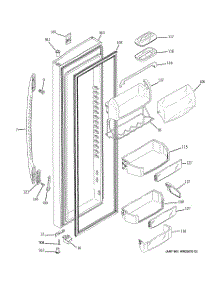 02 - Fresh Food Door parts for Ge Refrigerator PHE25MGTFFWW from AppliancePartsPros.com