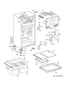 02 - Cabinet parts for Ge Refrigerator GTS18RBSBRWW from AppliancePartsPros.com