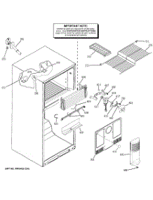 02 - Freezer Section parts for Ge Refrigerator GTH18DBXALCC from AppliancePartsPros.com