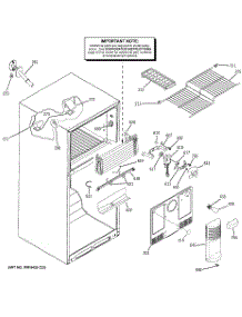 02 - Freezer Section parts for Ge Refrigerator GTH18KBXARBB from AppliancePartsPros.com