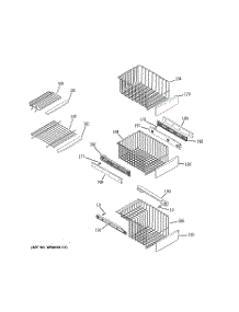 06 - Freezer Shelves parts for Ge Refrigerator PJE25PGTFFSV from AppliancePartsPros.com