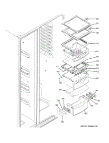 08 - Fresh Food Shelves parts for Ge Refrigerator PSS26MGSBBB from AppliancePartsPros.com
