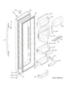 03 - Fresh Food Door parts for Ge Refrigerator PSS26PSWASS from AppliancePartsPros.com