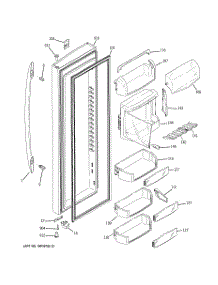 03 - Fresh Food Door parts for Ge Refrigerator PSS26PSWCSS from AppliancePartsPros.com