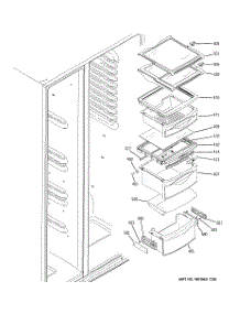 09 - Fresh Food Shelves parts for Ge Refrigerator PSS26PSTASS from AppliancePartsPros.com