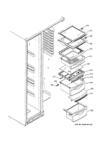 08 - Fresh Food Shelves parts for Ge Refrigerator PSS26MGSCCC from AppliancePartsPros.com