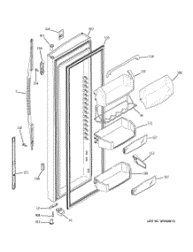 02 - Fresh Food Door parts for Ge Refrigerator PSS26MGPBCC from AppliancePartsPros.com