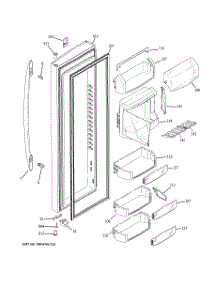 03 - Fresh Food Door parts for Ge Refrigerator PSS26PSTBSS from AppliancePartsPros.com