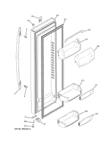 02 - Fresh Food Door parts for Ge Refrigerator PSS26LSRCSS from AppliancePartsPros.com