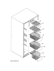 05 - Freezer Shelves parts for Ge Refrigerator PSS26MGPBBB from AppliancePartsPros.com