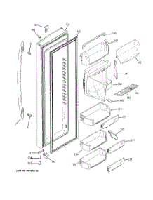 03 - Fresh Food Door parts for Ge Refrigerator PSS26PSSBSS from AppliancePartsPros.com