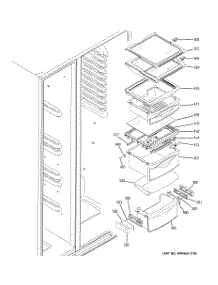 09 - Fresh Food Shelves parts for Ge Refrigerator PSS26PSSBSS from AppliancePartsPros.com