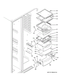 08 - Fresh Food Shelves parts for Ge Refrigerator PHE25MGTEFWW from AppliancePartsPros.com