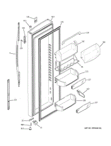 02 - Fresh Food Door parts for Ge Refrigerator PSS26MGSBCC from AppliancePartsPros.com