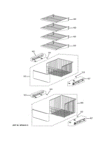 05 - Freezer Shelves parts for Ge Refrigerator PSB48LGRABV from AppliancePartsPros.com